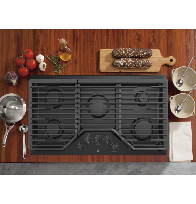 36" Built-In Gas Cooktop with 5 Burners and Dishwasher Safe Grates JGP5036DLBB