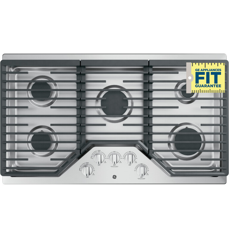36" Built-In Gas Cooktop with 5 Burners and Dishwasher Safe Grates JGP5036SLSS