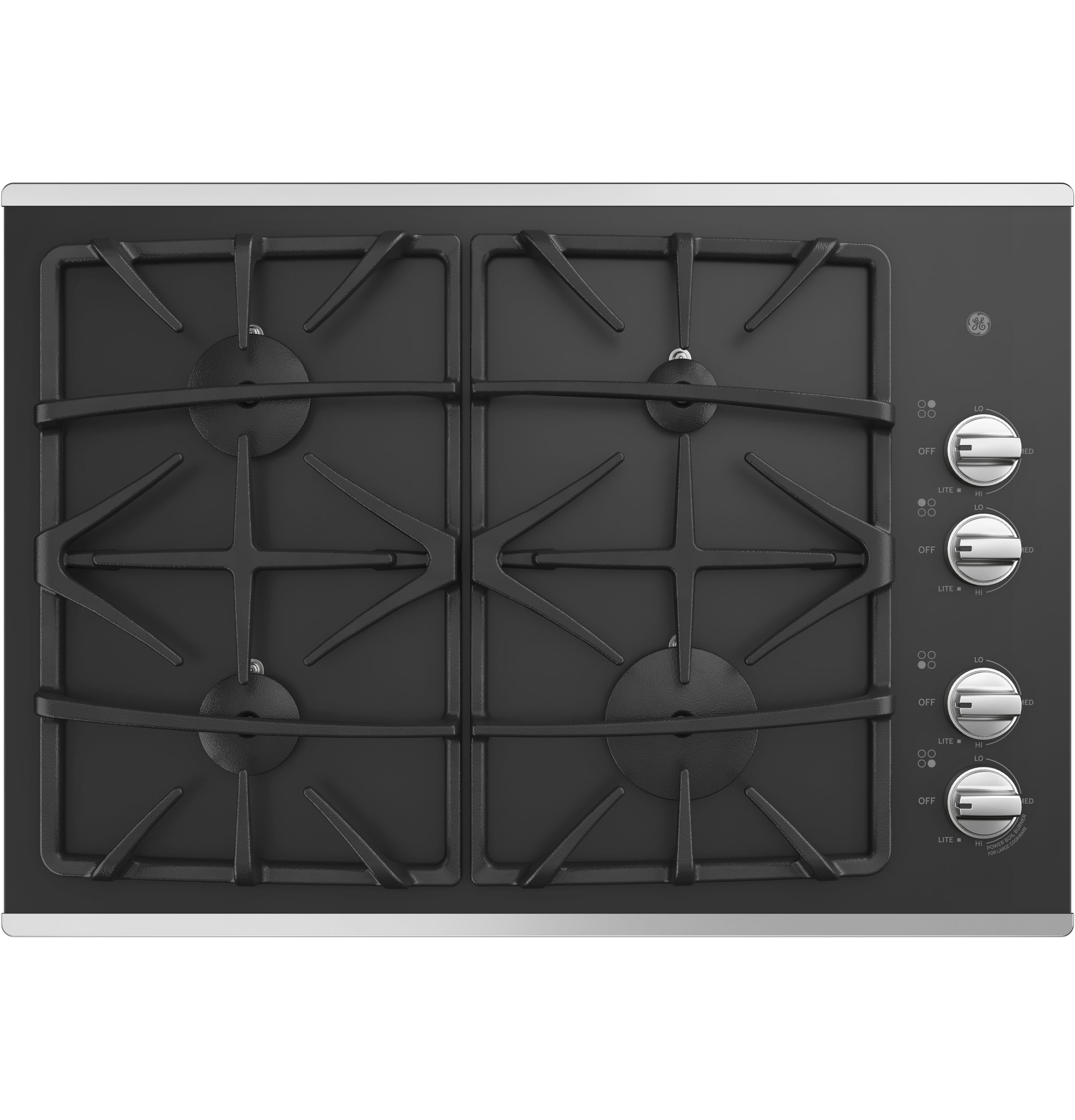 30" Built-In Gas on Glass Cooktop with Dishwasher Safe Grates JGP5530SLSS