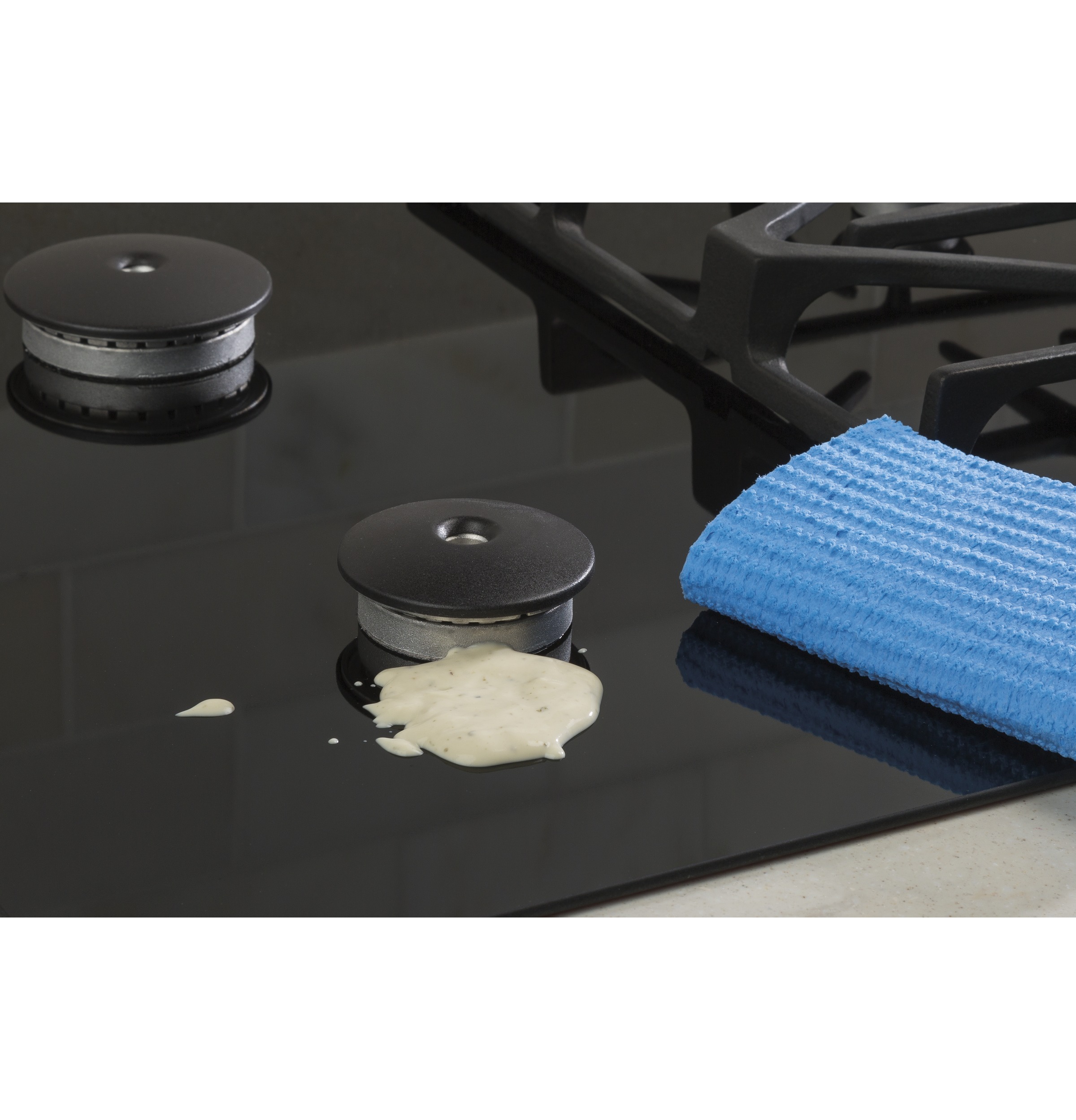 30" Built-In Gas on Glass Cooktop with Dishwasher Safe Grates JGP5530SLSS