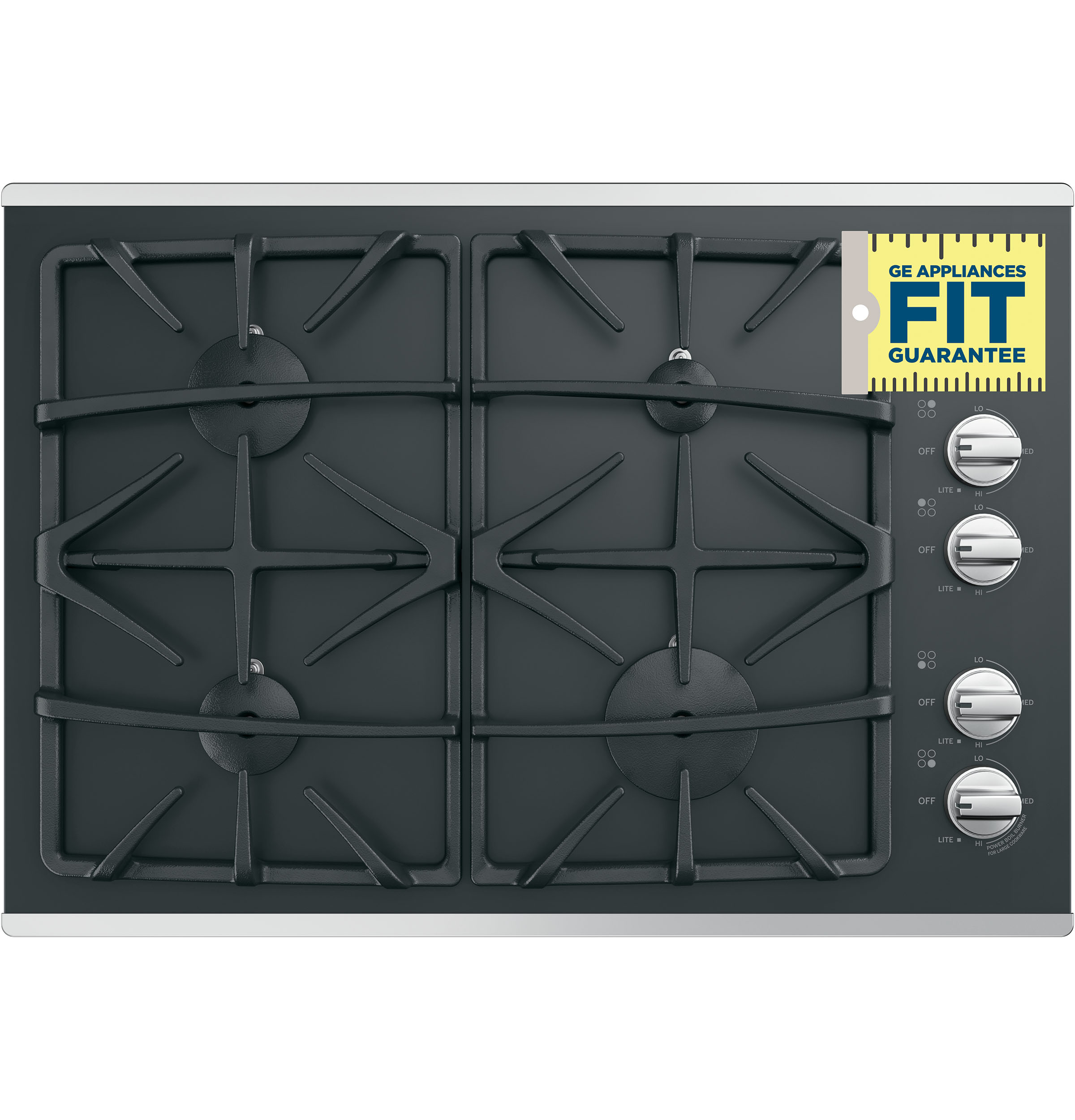 30" Built-In Gas on Glass Cooktop with Dishwasher Safe Grates JGP5530SLSS