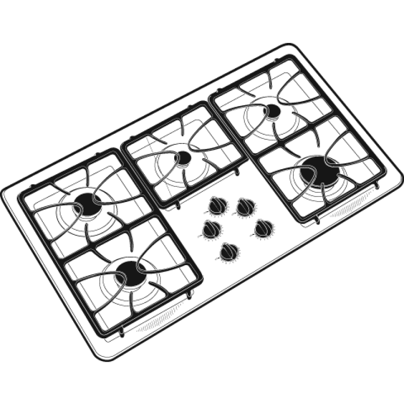 36" Built-In Gas Cooktop JGP630SEKSS