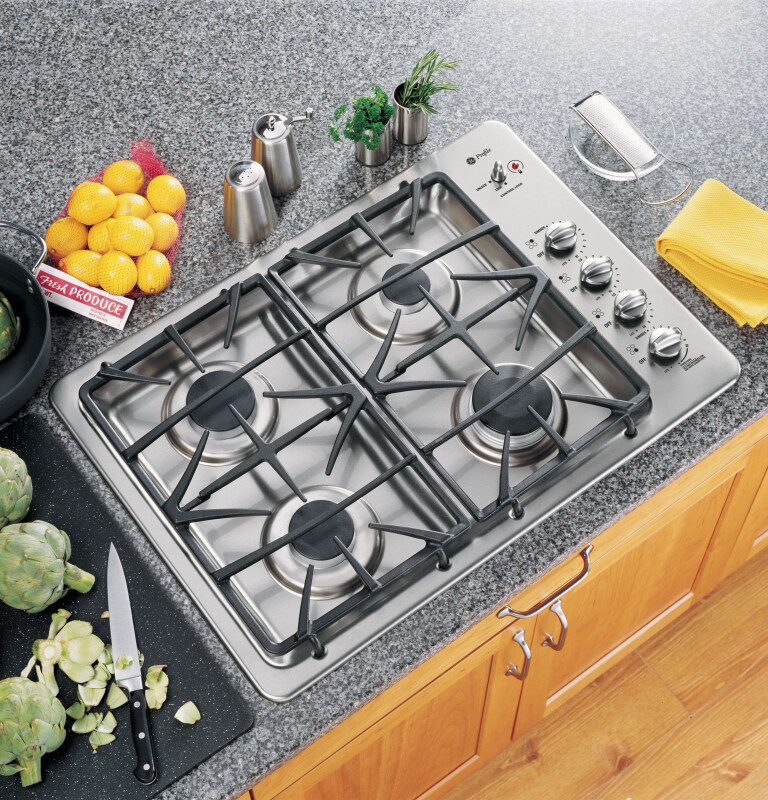 GE Profile 30" Built-In Gas Cooktop Stainless Steel JGP945SEKSS Picture 1