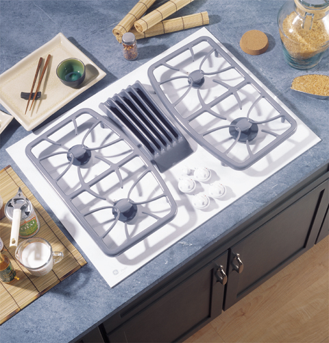 30" Built-In Gas Downdraft Cooktop JGP989TKWW