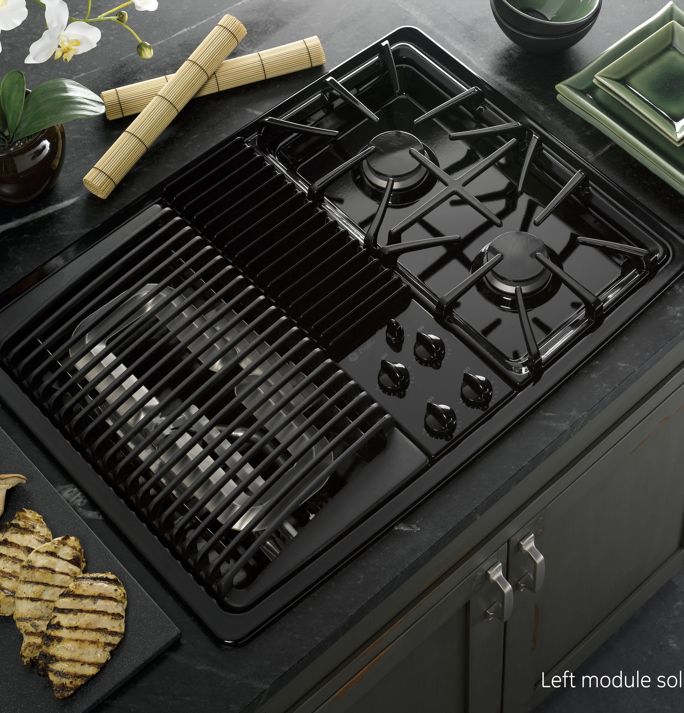 Built-In Downdraft Gas Modular Cooktop JGP990BELBB