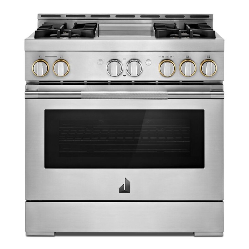 JennAir RISE™ Gas Professional-Style Range with Chrome-Infused Griddle Stainless Steel JGRP536HL Picture 1