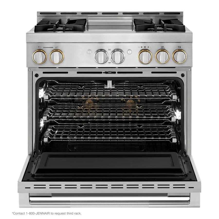 RISE™ Gas Professional-Style Range with Chrome-Infused Griddle JGRP536HL