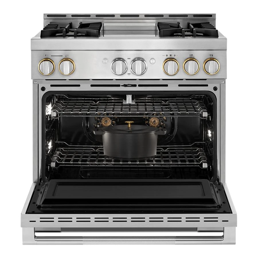 RISE™ Gas Professional-Style Range with Chrome-Infused Griddle JGRP536HL