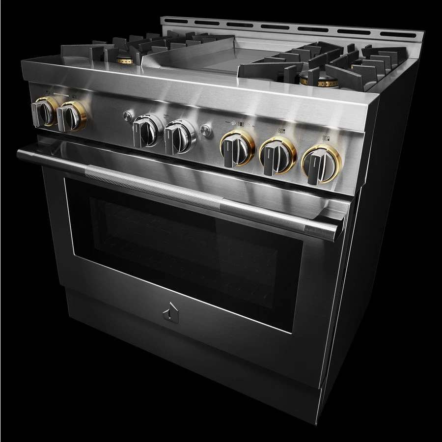 RISE™ Gas Professional-Style Range with Chrome-Infused Griddle JGRP536HL