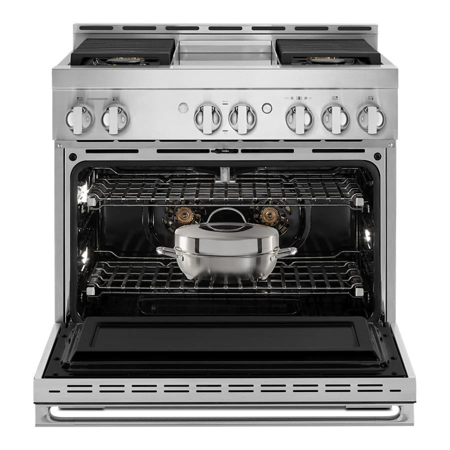 36" NOIR Gas Professional-Style Range with Chrome-Infused Griddle JGRP536HM