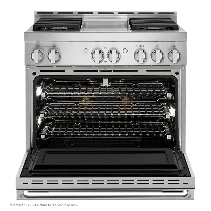 36" NOIR Gas Professional-Style Range with Chrome-Infused Griddle JGRP536HM