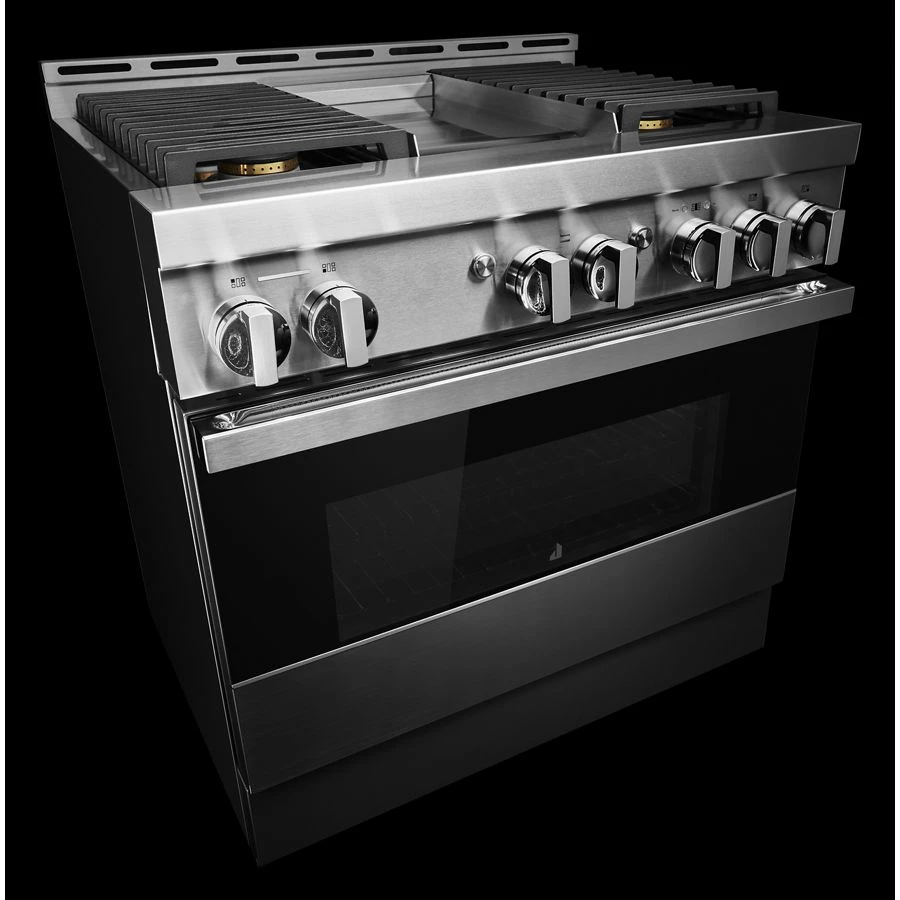 36" NOIR Gas Professional-Style Range with Chrome-Infused Griddle JGRP536HM