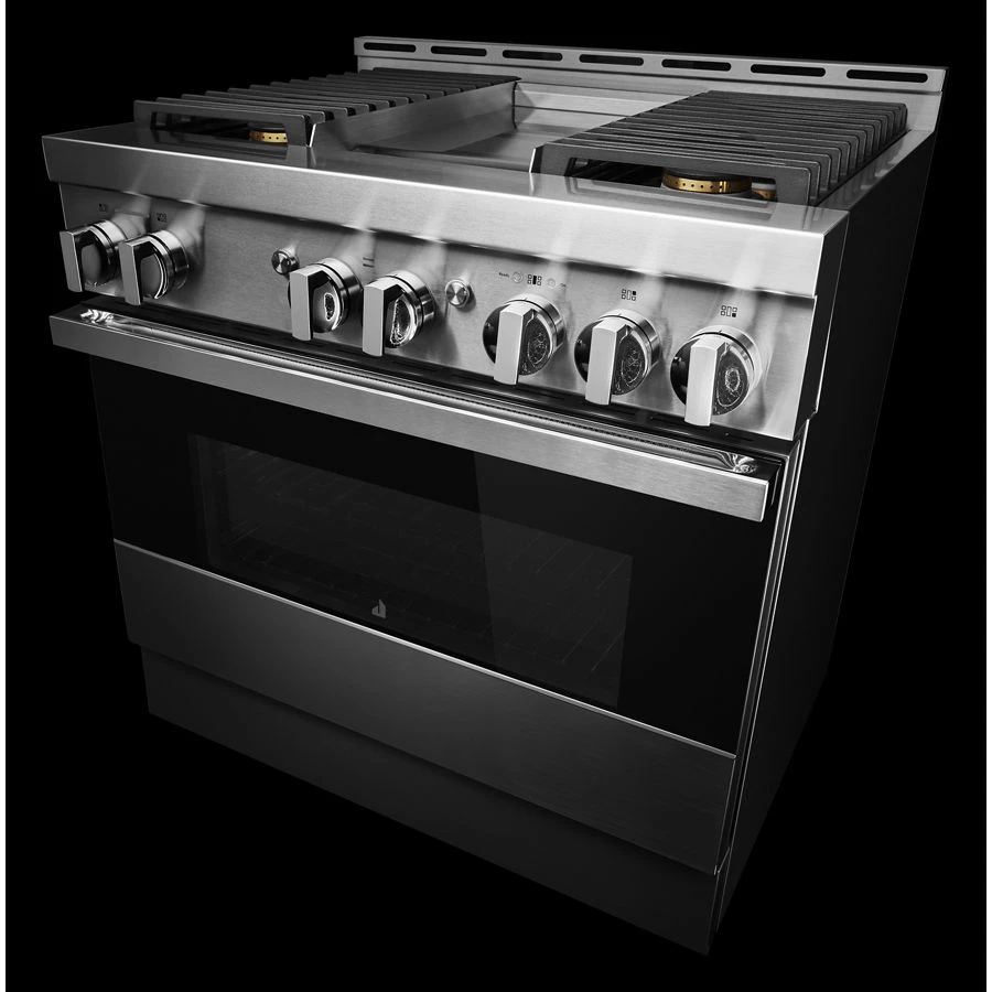 36" NOIR Gas Professional-Style Range with Chrome-Infused Griddle JGRP536HM