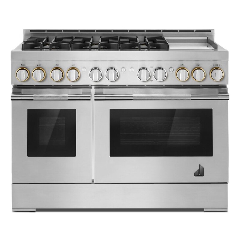 JennAir 48" RISE Gas Professional-Style Range with Chrome-Infused Griddle Stainless Steel JGRP548HL Picture 1