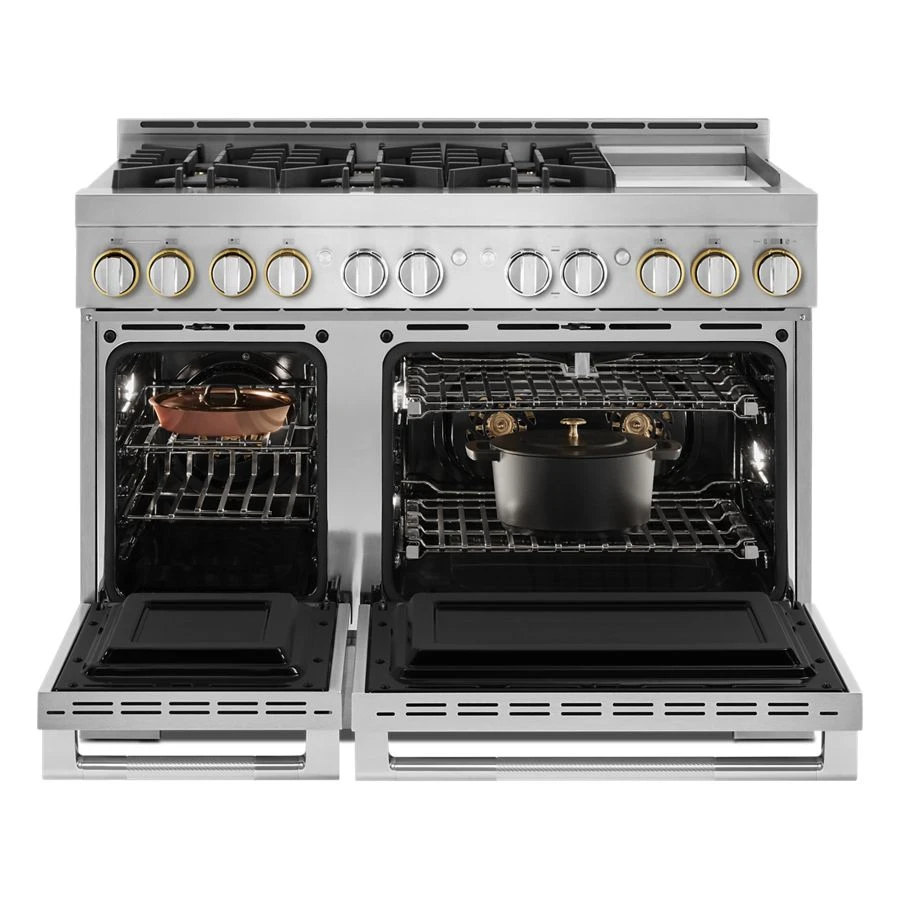 48" RISE Gas Professional-Style Range with Chrome-Infused Griddle JGRP548HL