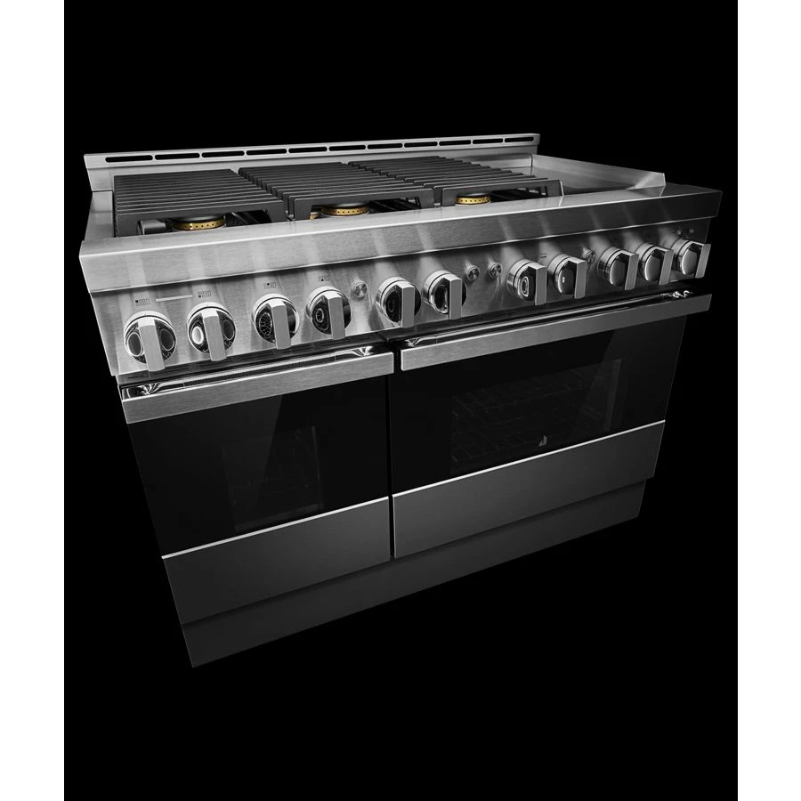 48" NOIR Gas Professional-Style Range with Chrome-Infused Griddle JGRP548HM