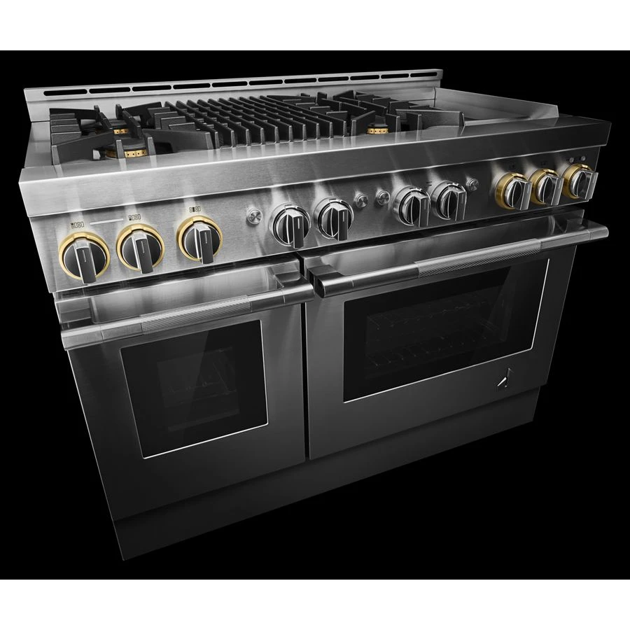 RISE 48" Gas Professional-Style Range with Chrome-Infused Griddle and Grill JGRP748HL