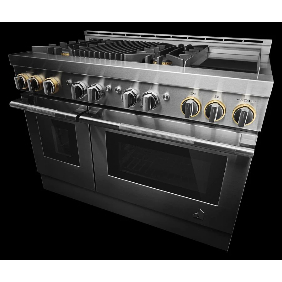 RISE 48" Gas Professional-Style Range with Chrome-Infused Griddle and Grill JGRP748HL