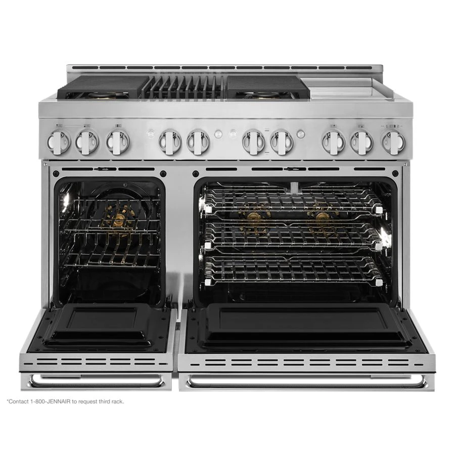 NOIR 48" Gas Professional-Style Range with Chrome-Infused Griddle and Grill JGRP748HM