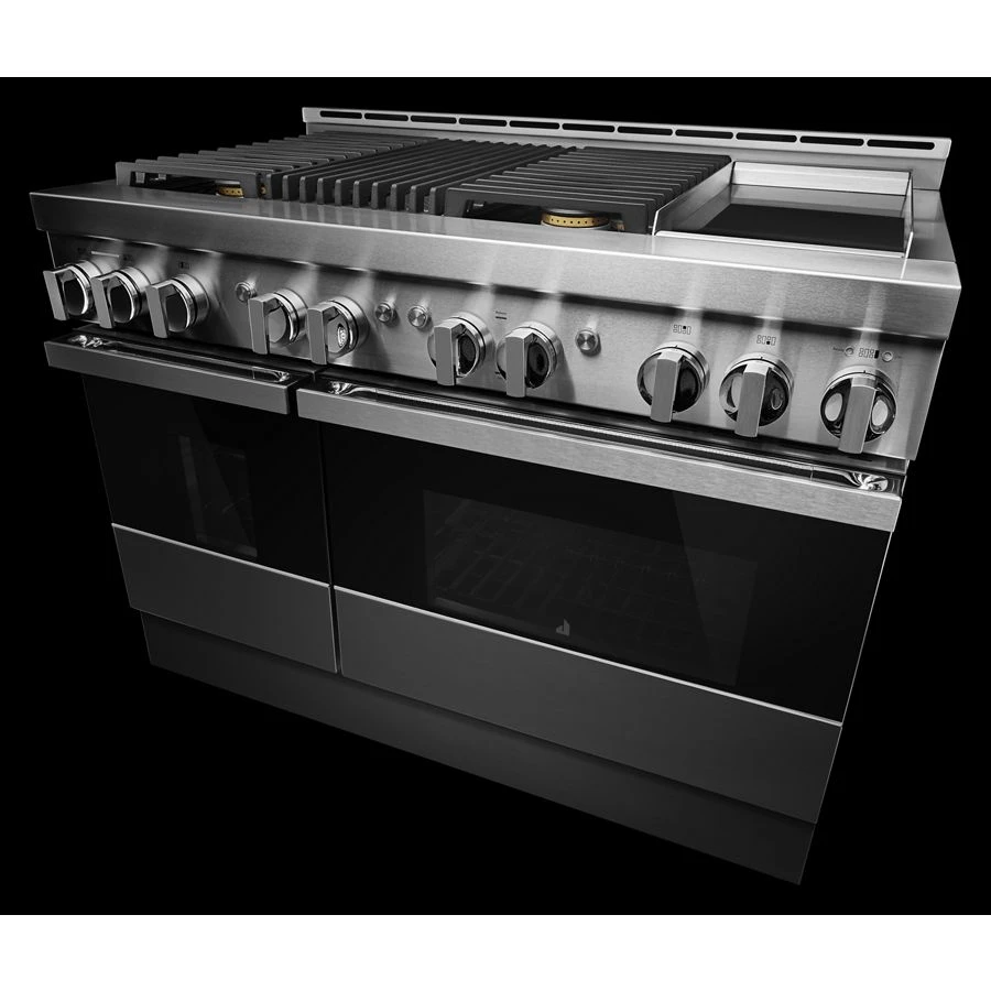 NOIR 48" Gas Professional-Style Range with Chrome-Infused Griddle and Grill JGRP748HM