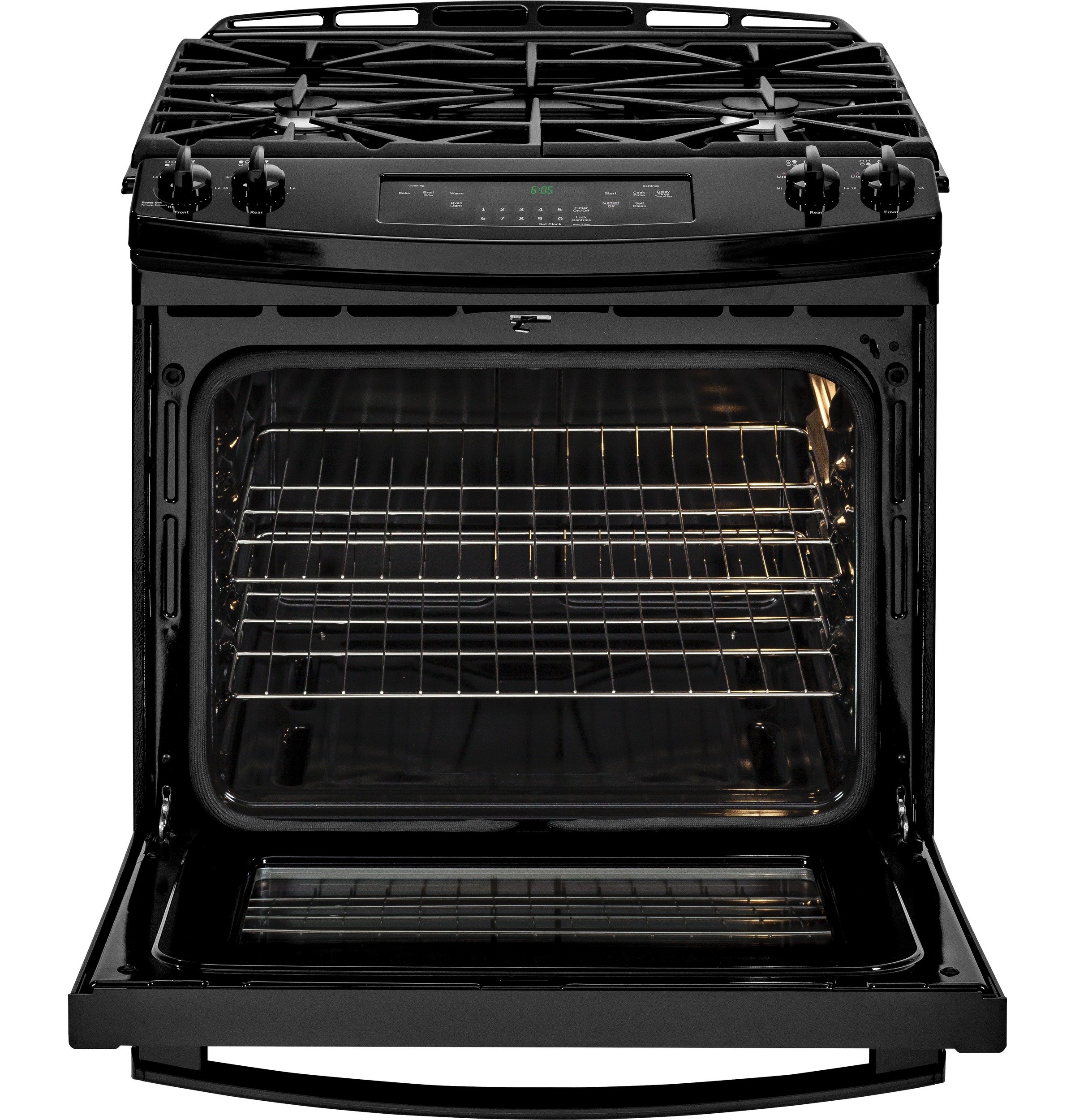 30" Slide-In Front Control Gas Range JGS650DEFBB