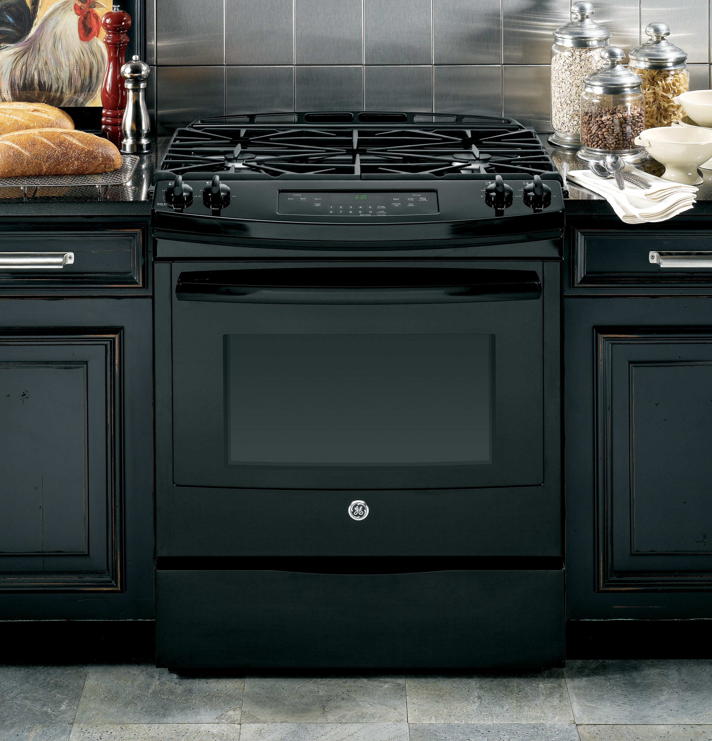 30" Slide-In Front Control Gas Range JGS650DEFBB