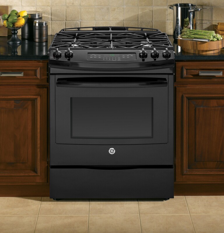 30" Slide-In Front Control Gas Range JGS750DEFBB