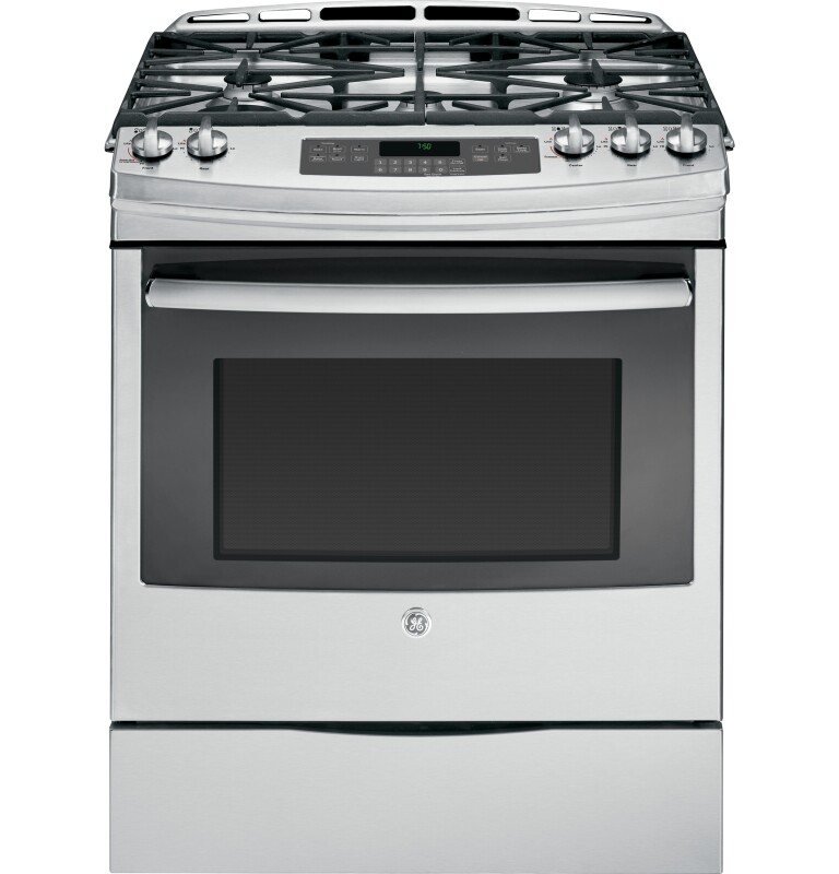 GE 30" Slide-In Front Control Gas Range Stainless Steel JGS750SEFSS Picture 1