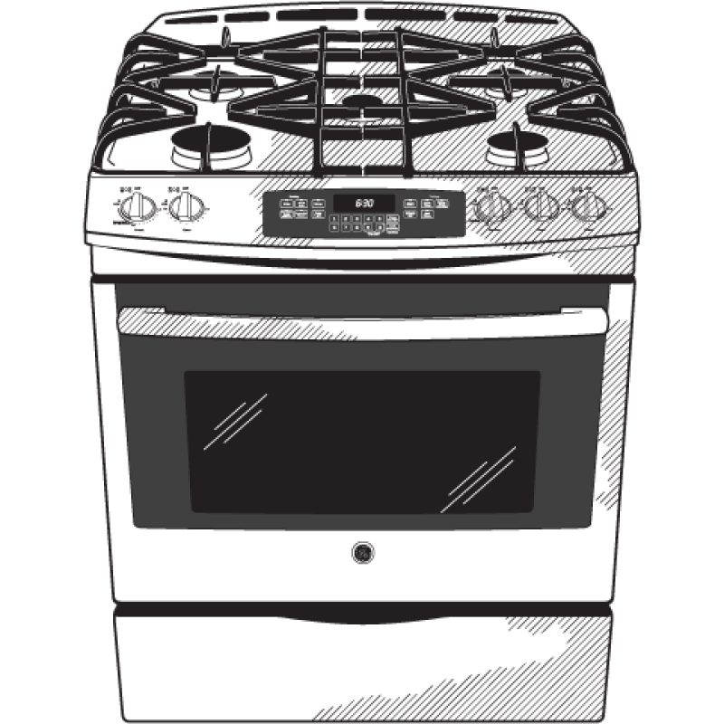 30" Slide-In Front Control Gas Range JGS750SEFSS