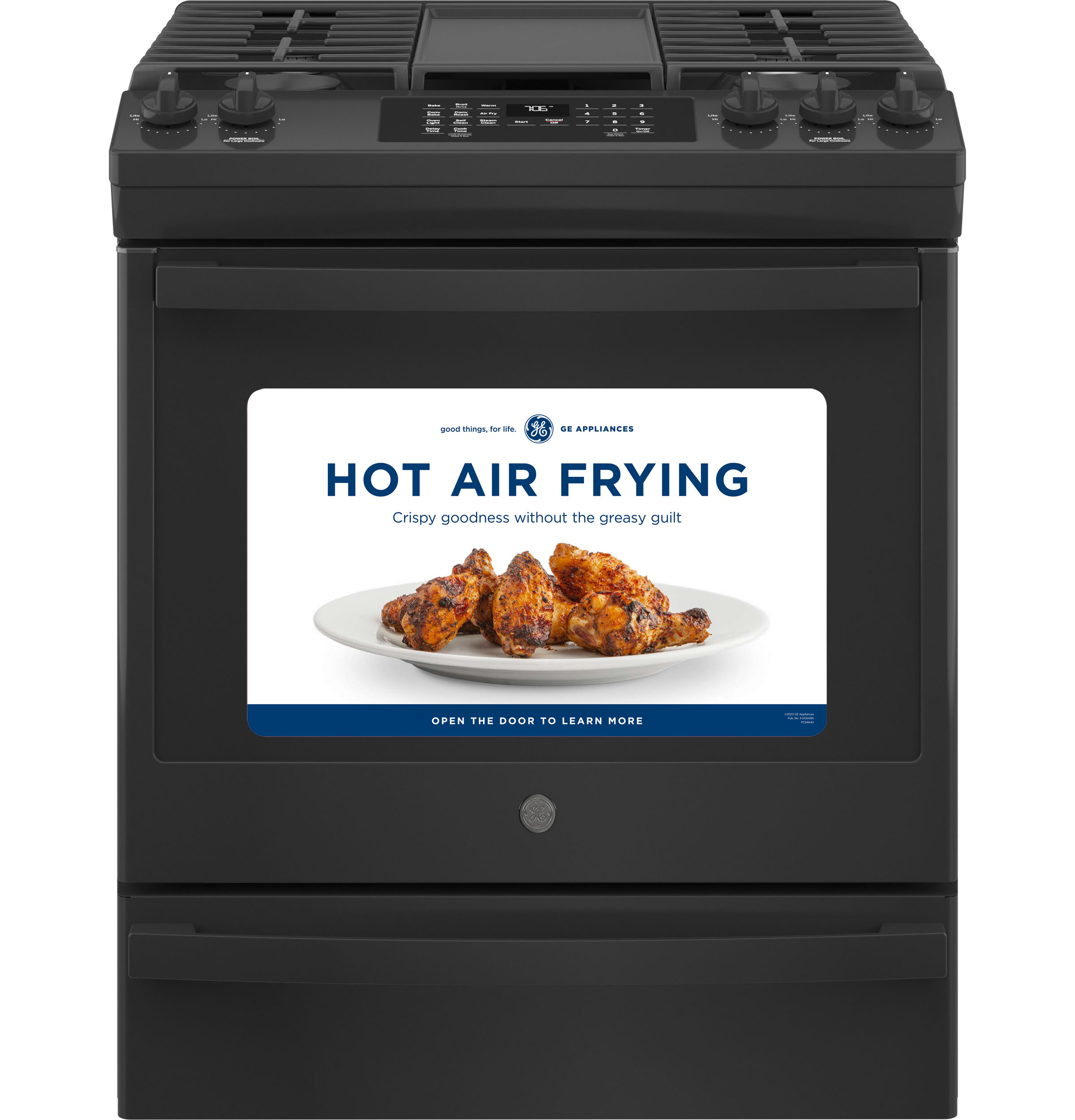 30" Slide-In Front-Control Convection Gas Range with No Preheat Air Fry JGS760DPBB