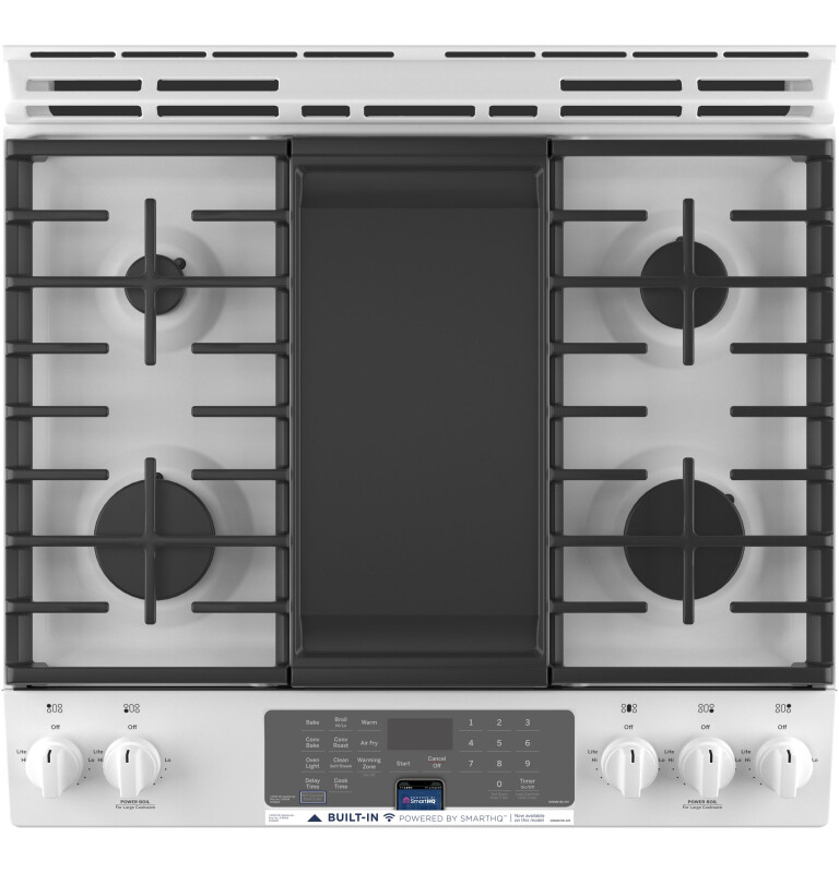 30" Slide-In Front-Control Convection Gas Range with No Preheat Air Fry JGS760DPWW