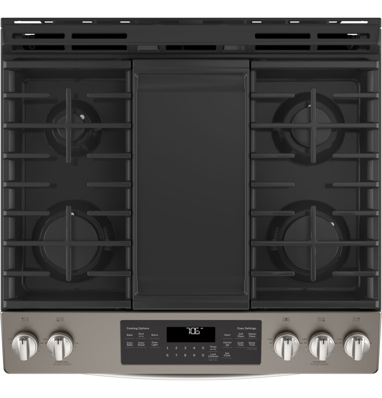 30" Slide-In Front-Control Convection Gas Range JGS760EELES