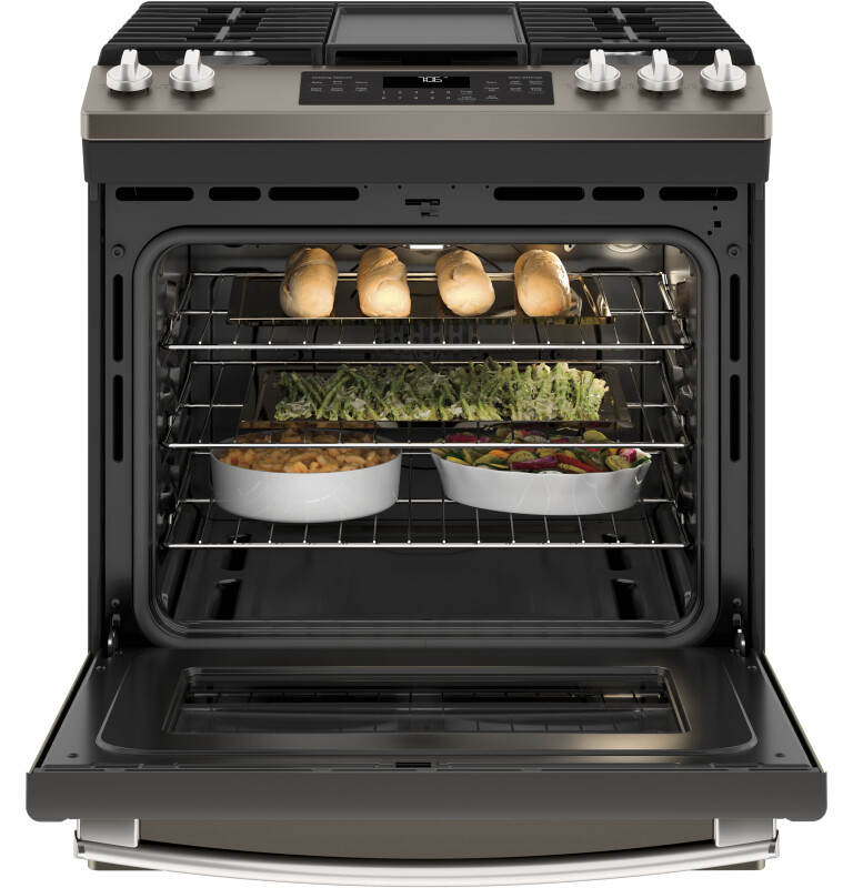 30" Slide-In Front-Control Convection Gas Range JGS760EELES