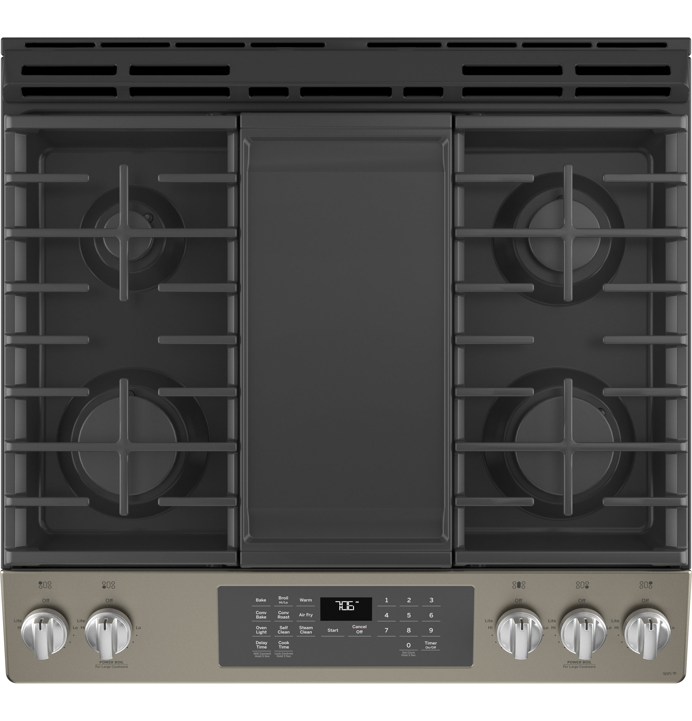 30" Slide-In Front-Control Convection Gas Range with No Preheat Air Fry JGS760EPES