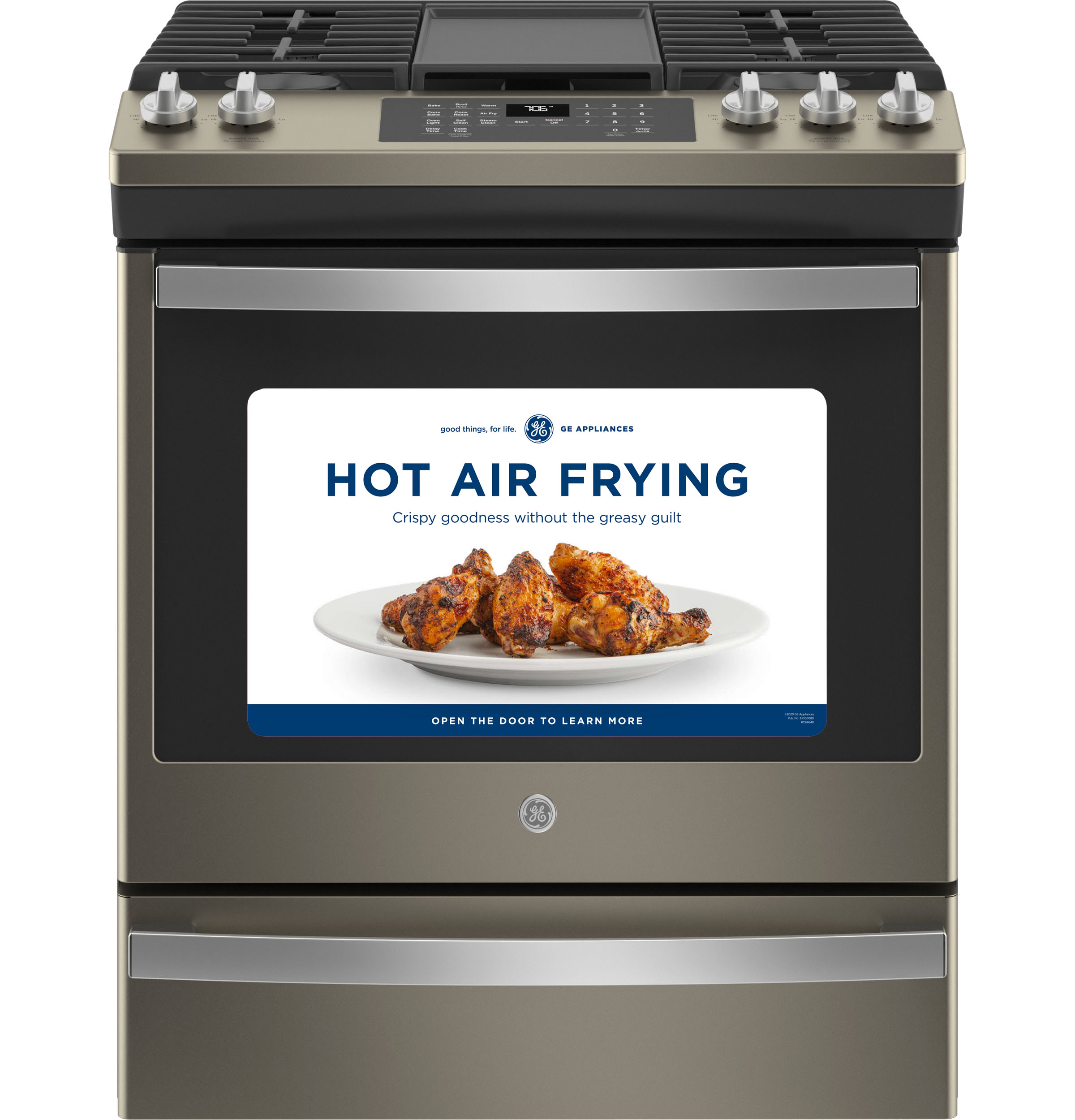 30" Slide-In Front-Control Convection Gas Range with No Preheat Air Fry JGS760EPES