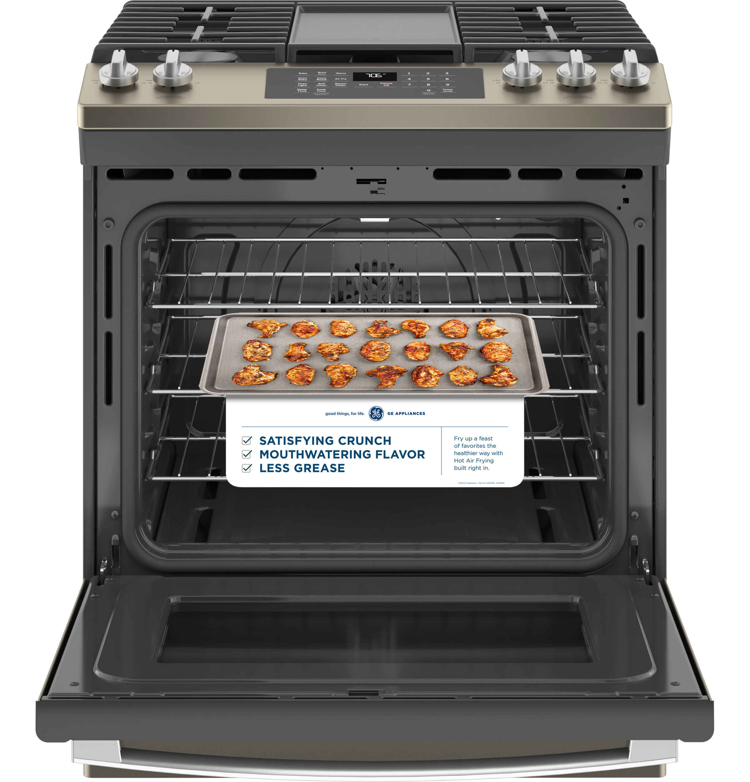 30" Slide-In Front-Control Convection Gas Range with No Preheat Air Fry JGS760EPES