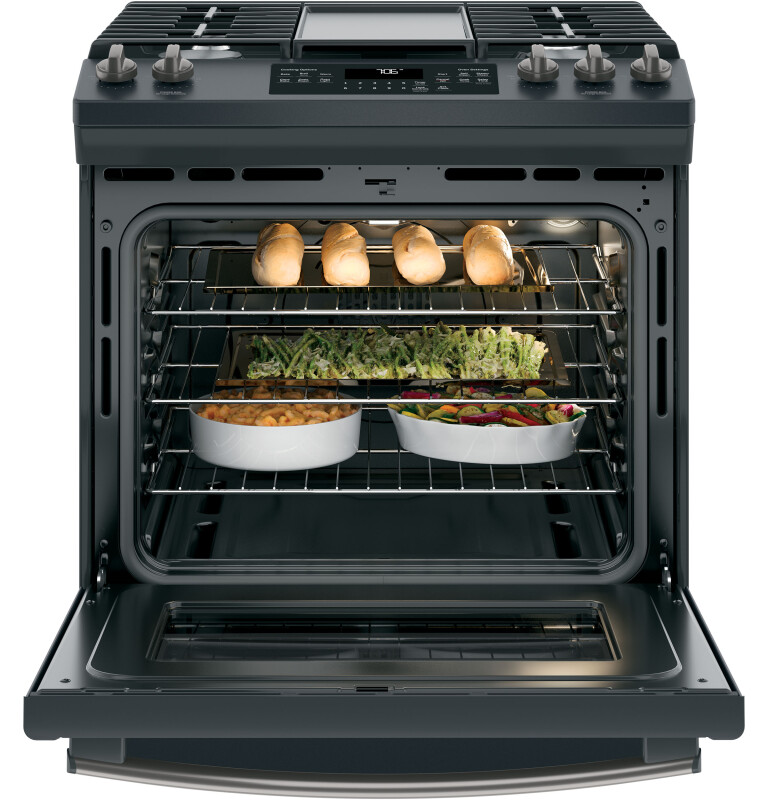 30" Slide-In Front-Control Convection Gas Range JGS760FELDS