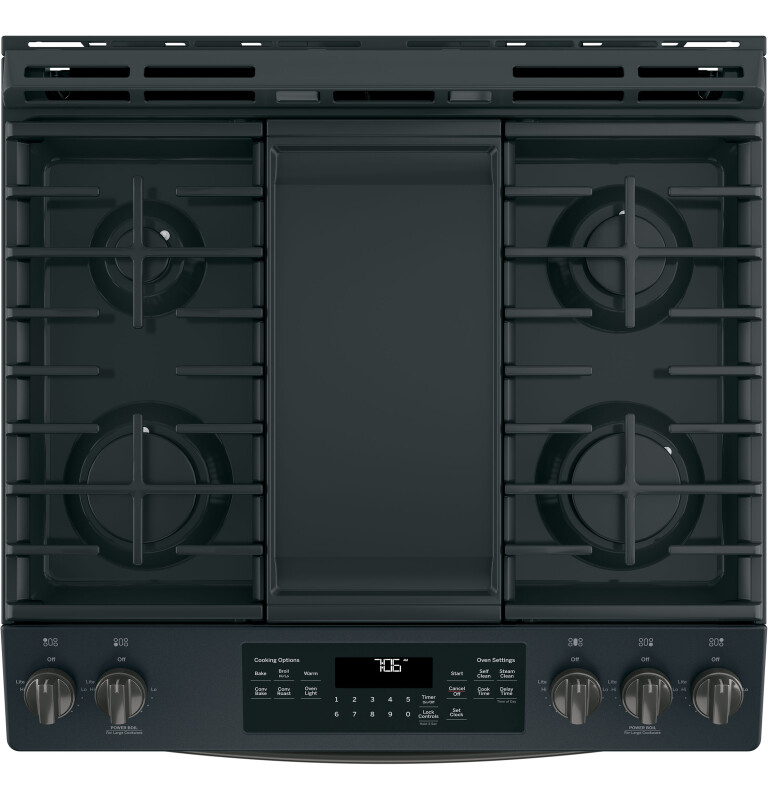 30" Slide-In Front-Control Convection Gas Range JGS760FELDS