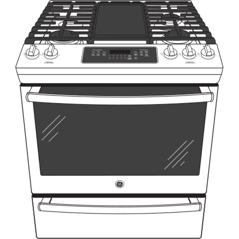 30" Slide-In Front-Control Convection Gas Range JGS760FELDS