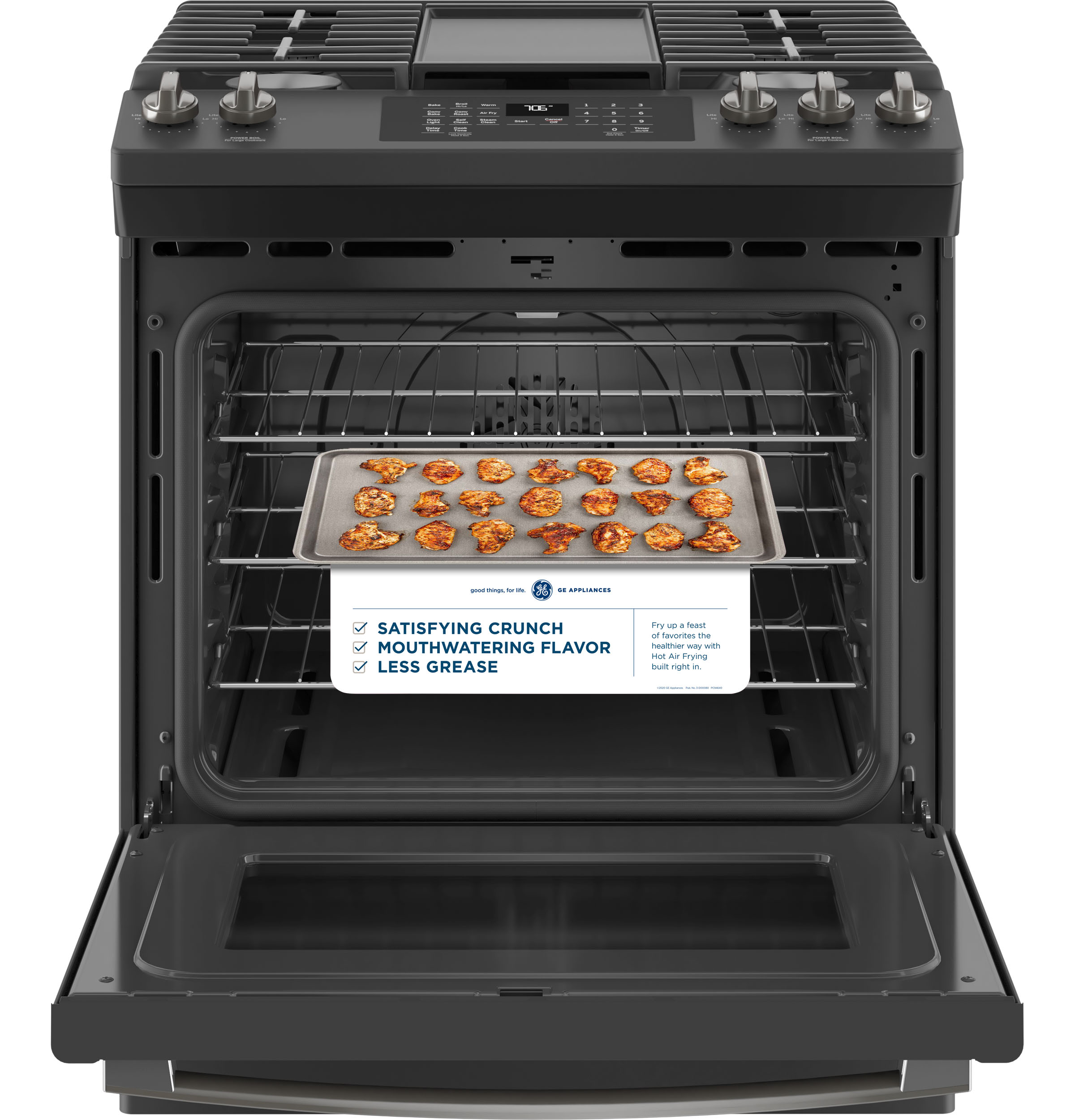30" Slide-In Front-Control Convection Gas Range with No Preheat Air Fry JGS760FPDS