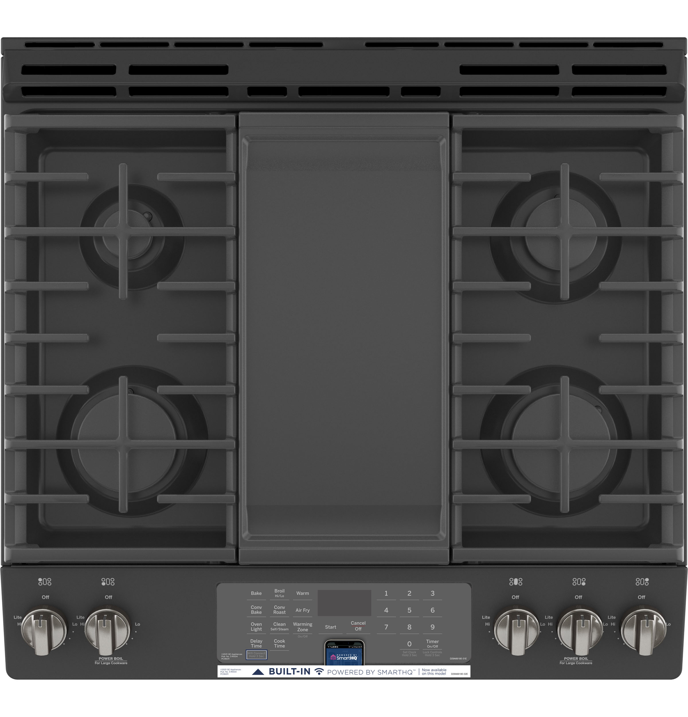 30" Slide-In Front-Control Convection Gas Range with No Preheat Air Fry JGS760FPDS