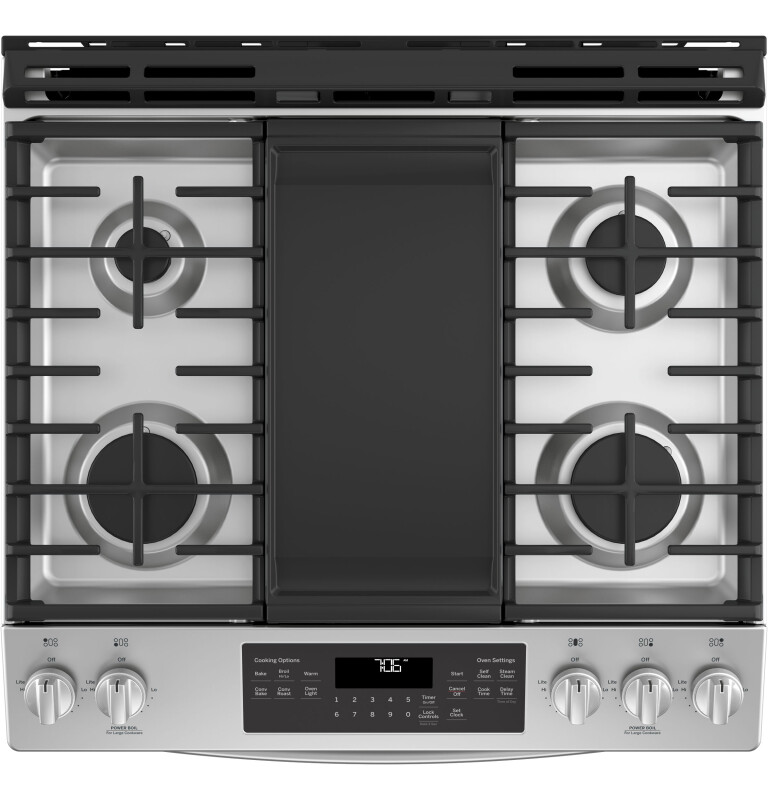30" Slide-In Front-Control Convection Gas Range JGS760SELSS