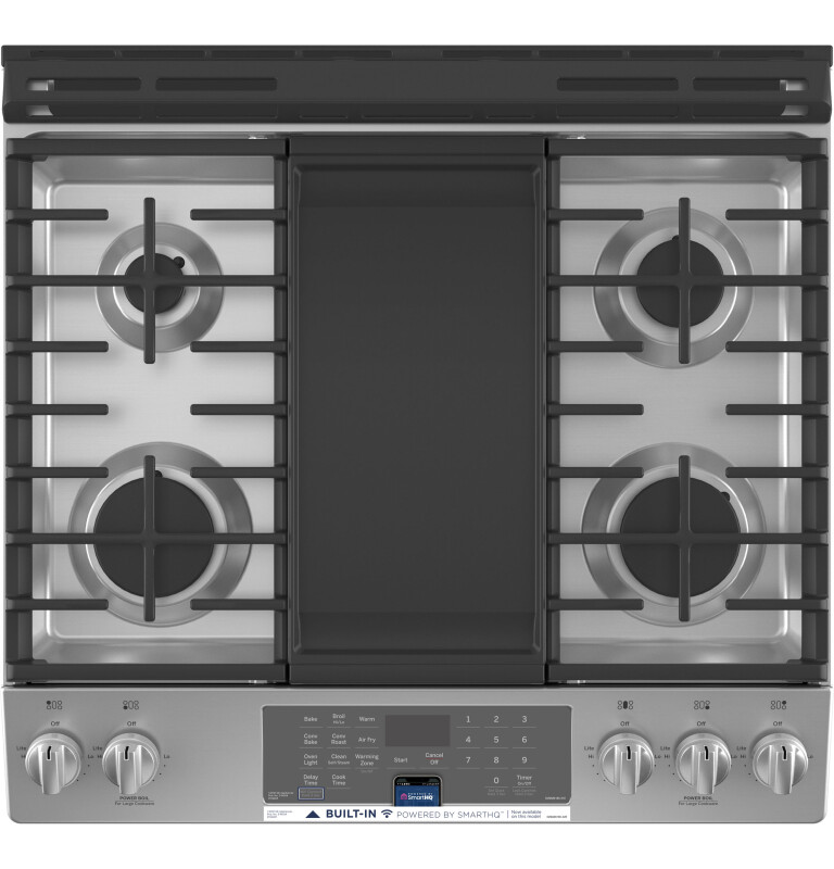 30" Slide-In Front-Control Convection Gas Range with No Preheat Air Fry JGS760SPSS