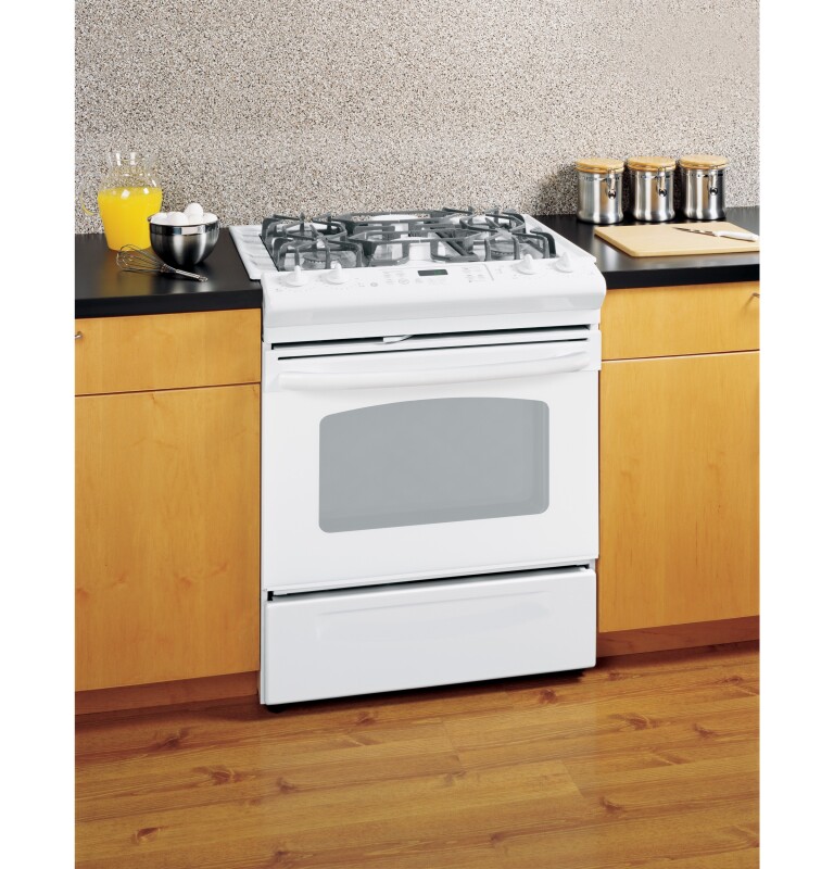 30" Slide-In Gas Range with Self-Cleaning Oven JGSP28DENWW
