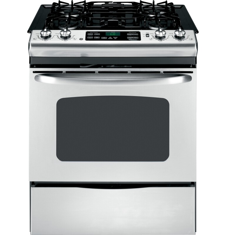 GE 30" Slide-In Gas Range with Self-Cleaning Oven Stainless Steel JGSP28SENSS Picture 1
