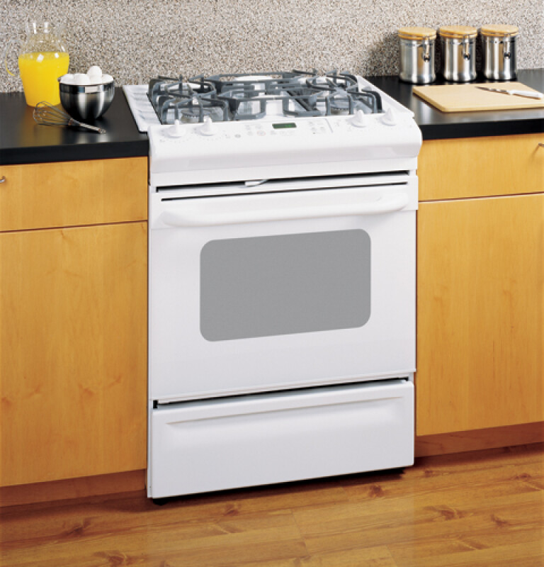 30" Slide-In Gas Range with Self-Cleaning Oven JGSP28WEKWW