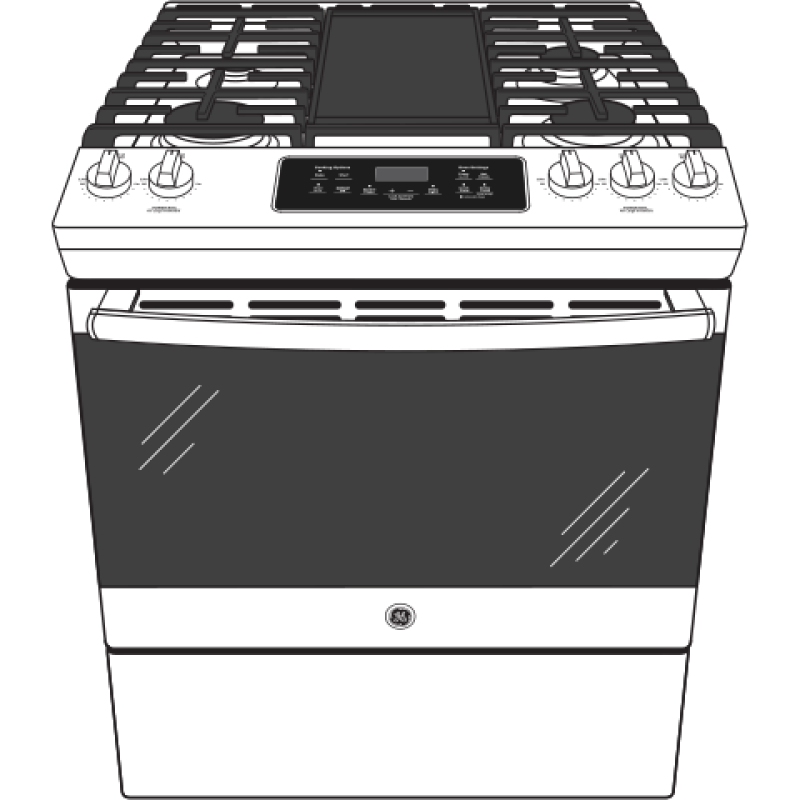 30" Slide-In Front Control Gas Range JGSS66EELES