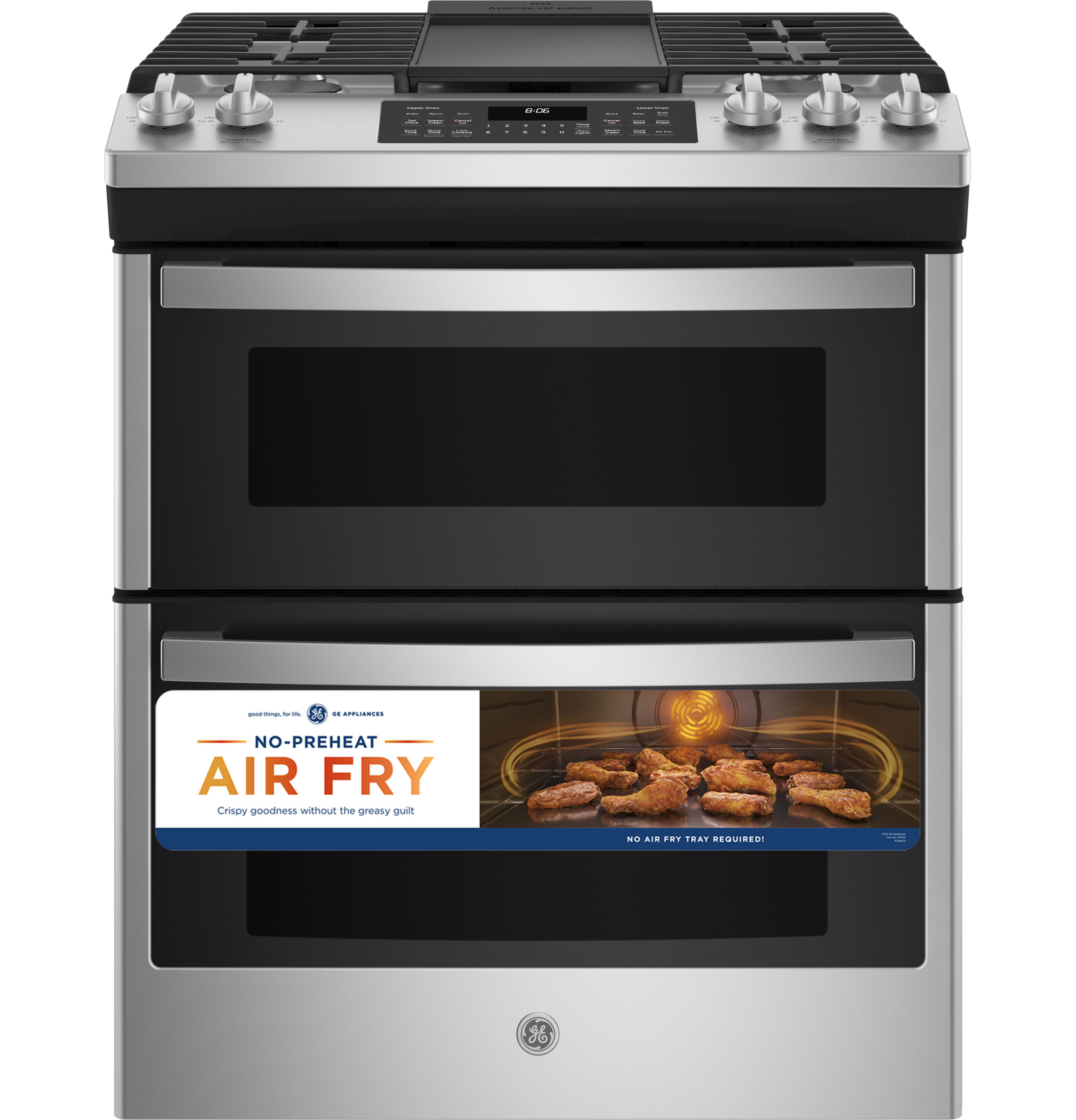 30" Slide-In Front Control Gas Double Oven Range JGSS86SPSS