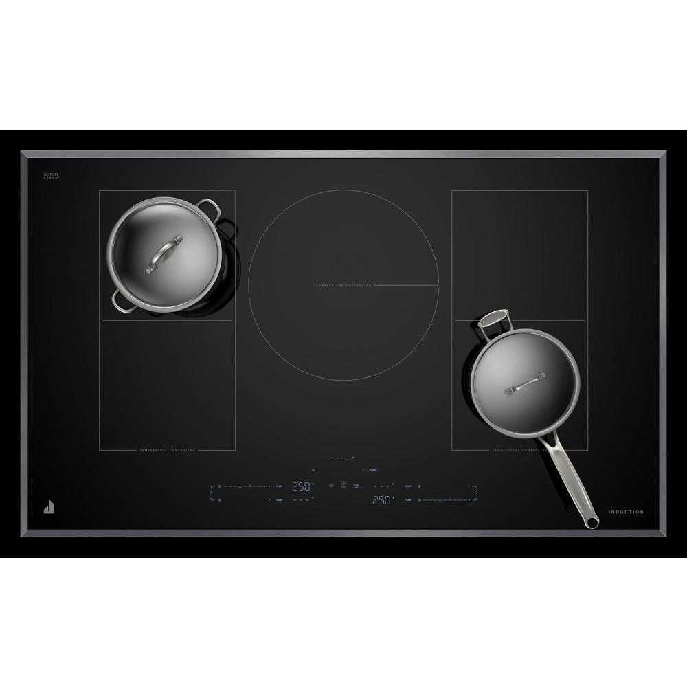 36" Lustre Smart Induction Cooktop with Temperature-Controlled Cooking JICT736SS