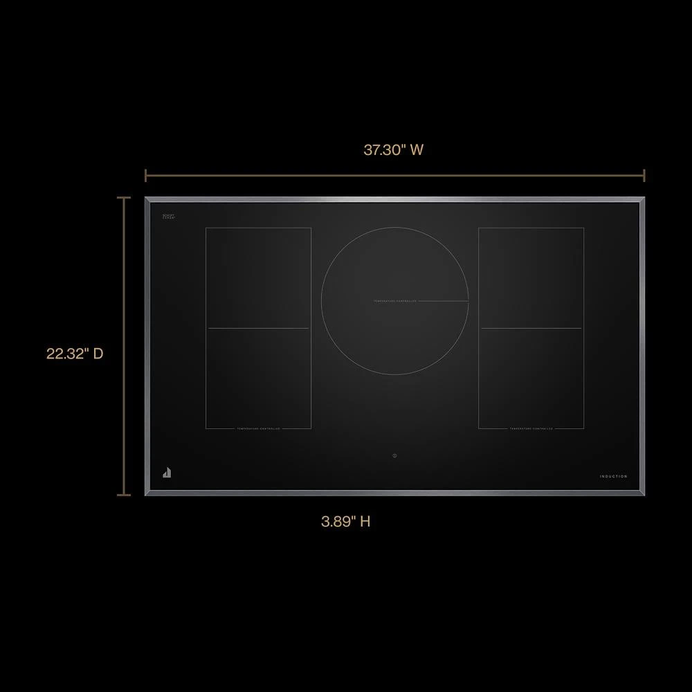 36" Lustre Smart Induction Cooktop with Temperature-Controlled Cooking JICT736SS